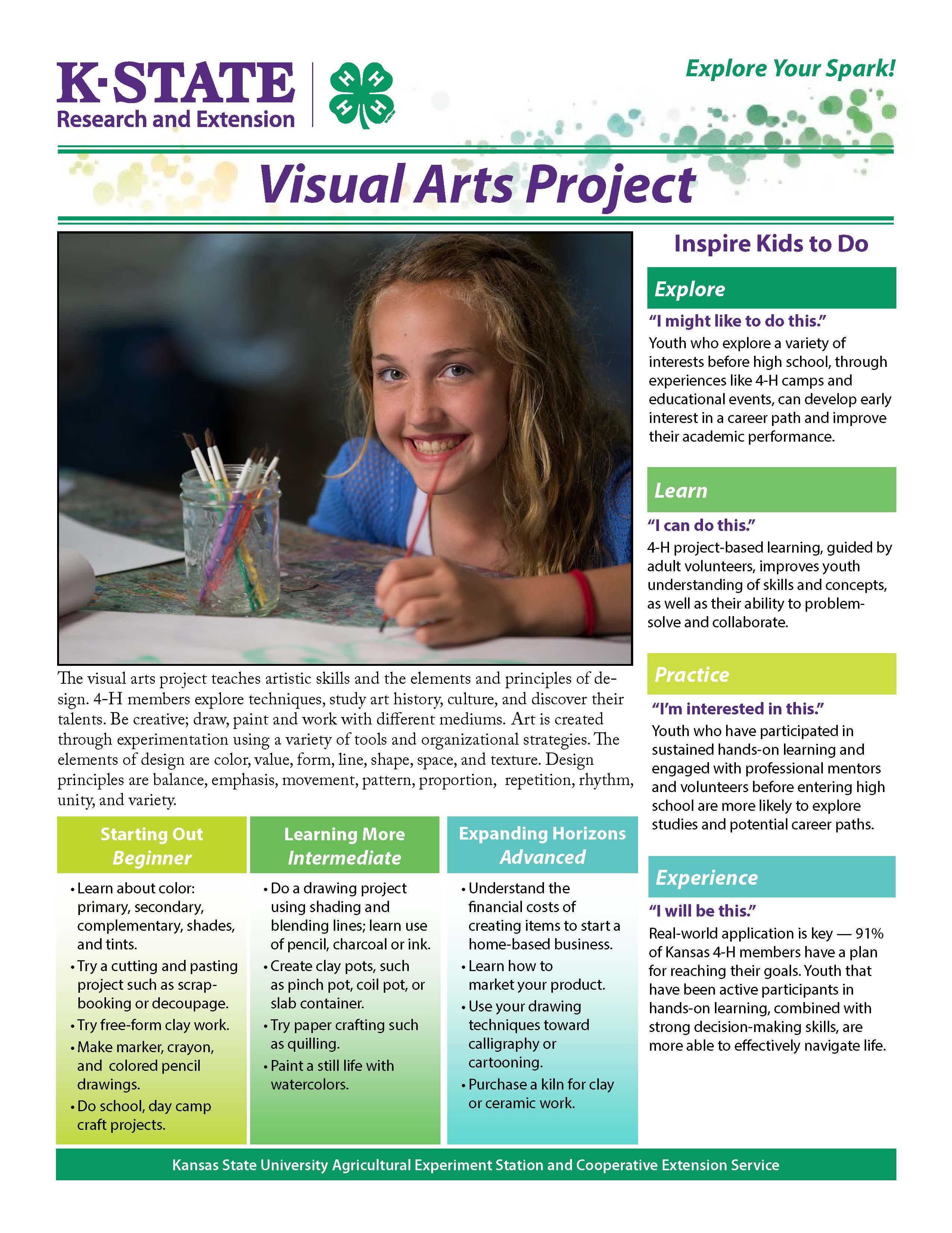 Visual Arts Spark Page - Thumbnail. Click here to view the Bookstore PDF file. 